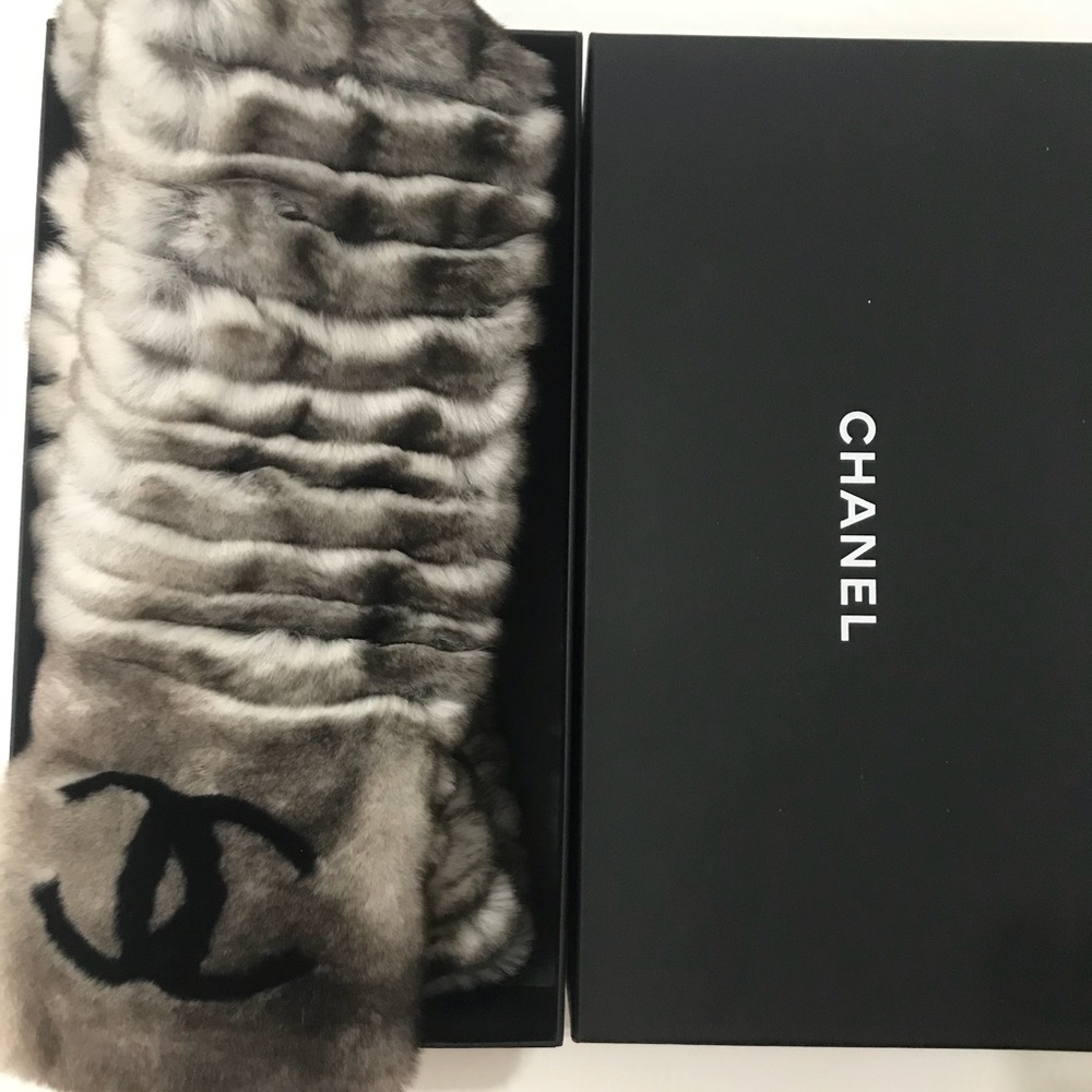 Chanel Orylag and cashmere scarf
